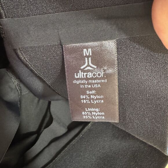 Ultracor Ultra High Silk Slash Ankle Leggings Compression Black Sexy $185 Size M - Picture 6 of 12